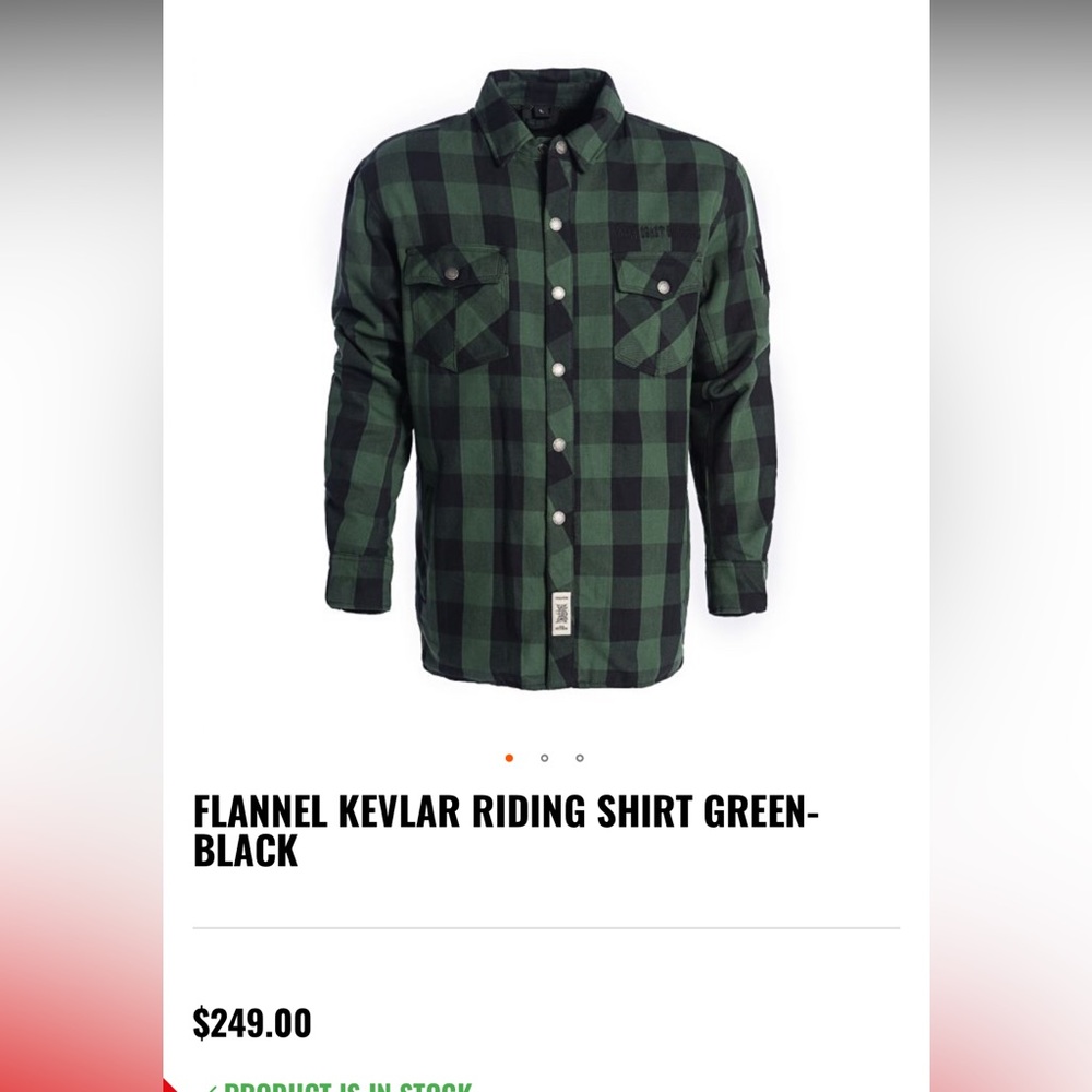 West Coast Chopper Kevlar flannel Riding Shirt (L)